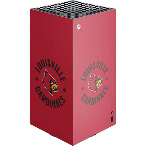 University of Louisville Cardinals Faded XBox Series X Digital Edition Console Skin